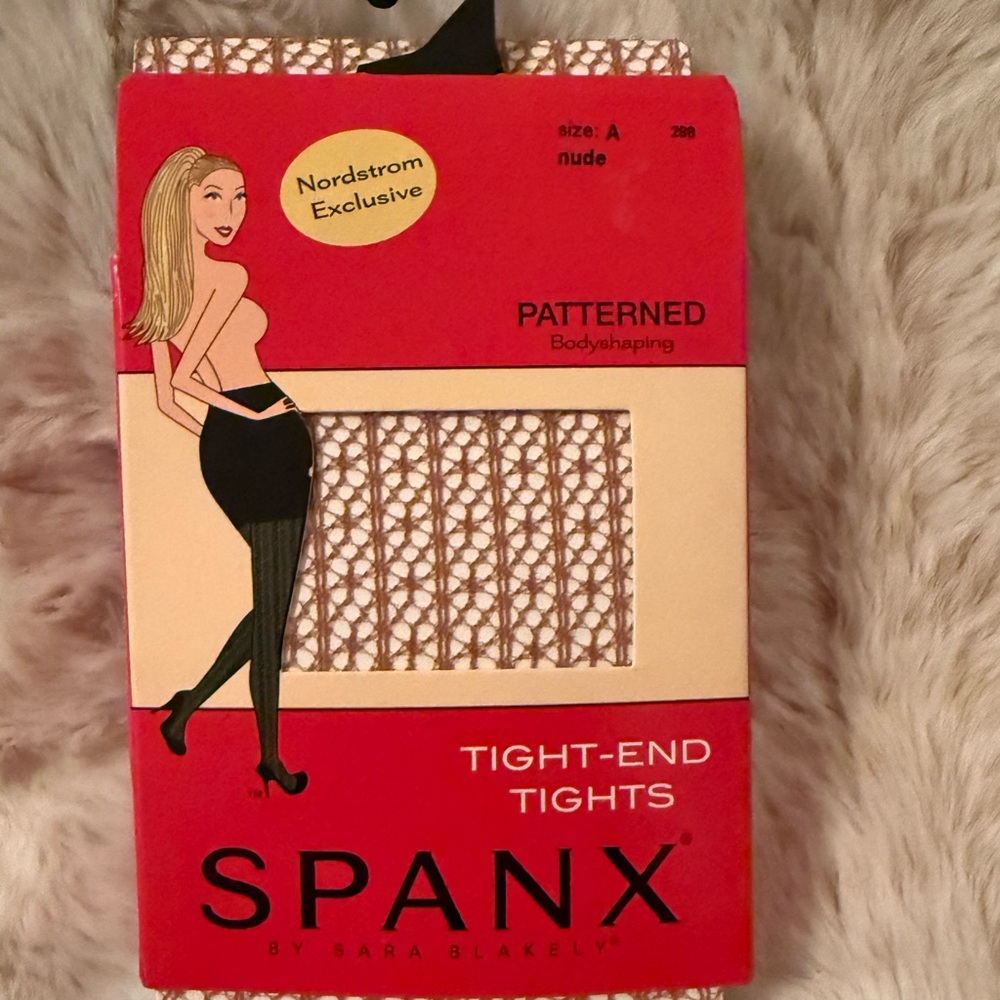 💛NWT Spanx Tight-End Tights - Nude Patterned Bodyshaping Tights - Size A💛